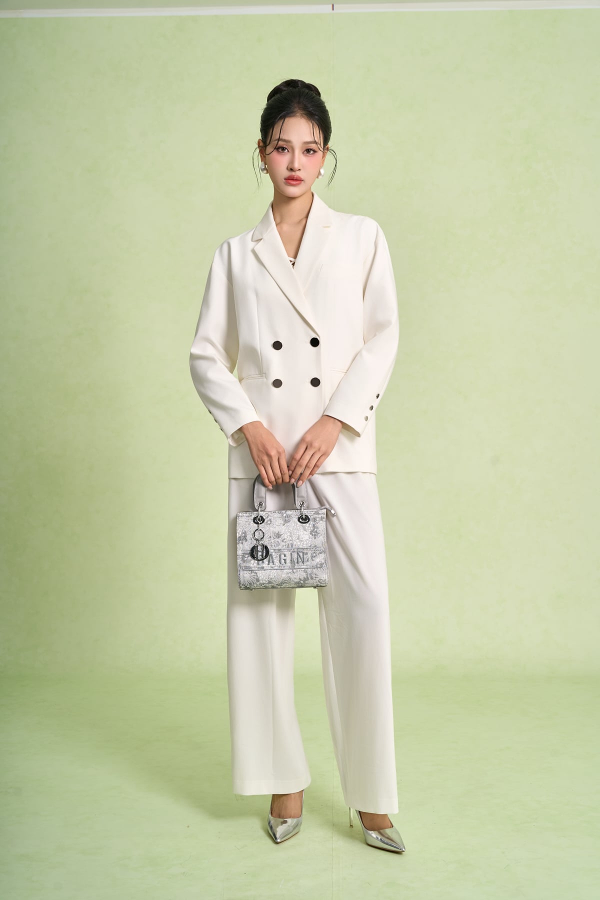 FQD51245 - Quần dài công sở vải tuytsi dáng suông ống đứng cạp sau phối chun khoá thân trước - PANTIO