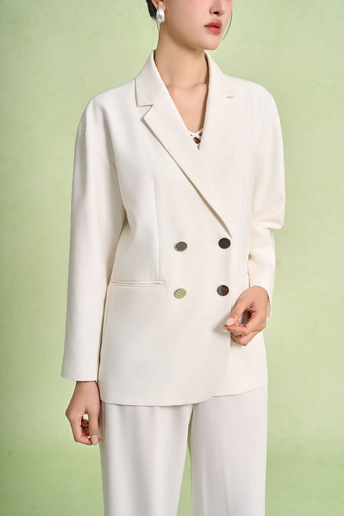 FQD51245 - Quần dài công sở vải tuytsi dáng suông ống đứng cạp sau phối chun khoá thân trước - PANTIO