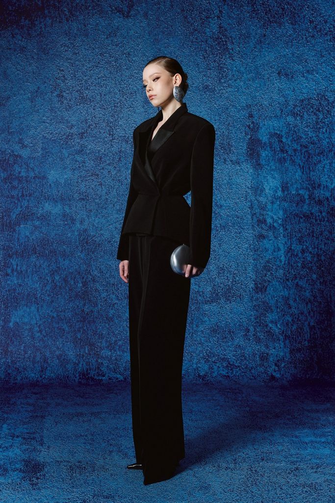 FQD51246 - Quần dài công sở vải thô dáng suông ống đứng thân quần phối ly tạo kiểu - PANTIO