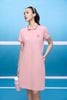 FDD3190 - Đầm dệt kim cao cấp vải cotton dáng suông cổ polo tay ngắn ngực áo in hoa tiết thời trang - tỷ lệ kèo 8899