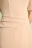 FDD7189 - Đầm dệt kim vải cotton dáng ôm cổ tròn tay lửng eo váy xếp nhún tạo kiểu khoá thân sau - PANTIO