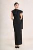 FDH9690 - Đầm dạ hội cao cấp dáng ôm cổ kiểu phối vạt thời trang khoá thân sau - PANTIO