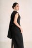 FDH9690 - Đầm dạ hội cao cấp dáng ôm cổ kiểu phối vạt thời trang khoá thân sau - PANTIO