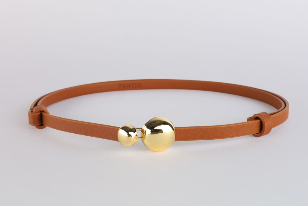 FDL5005 - Dây lưng da thời trang cao cấp 2 đoạn có thể điều chỉnh độ rộng chốt cài kim loại - PANTIO