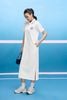 FDO052 - Đầm dệt kim vải cotton dáng suông cổ polo tay cộc ngực áo thêu hoạ tiết thời trang - tỷ lệ kèo 8899