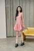 FDP33625 - Đầm dạo phố vải thô kate dáng bí cổ tròn không tay gấu váy phồng tạo kiểu - JAN.