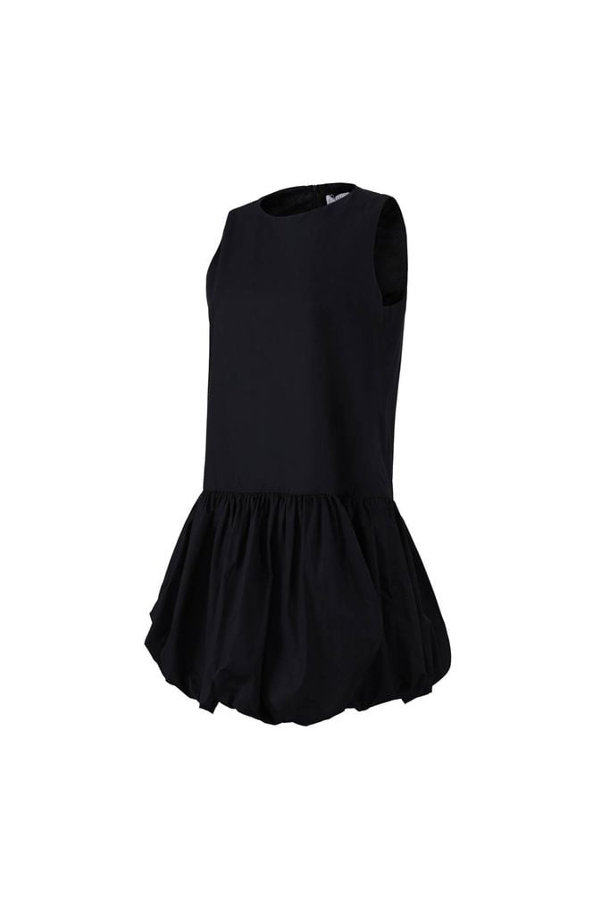 FDP33625 - Đầm dạo phố vải thô kate dáng bí cổ tròn không tay gấu váy phồng tạo kiểu - JAN.