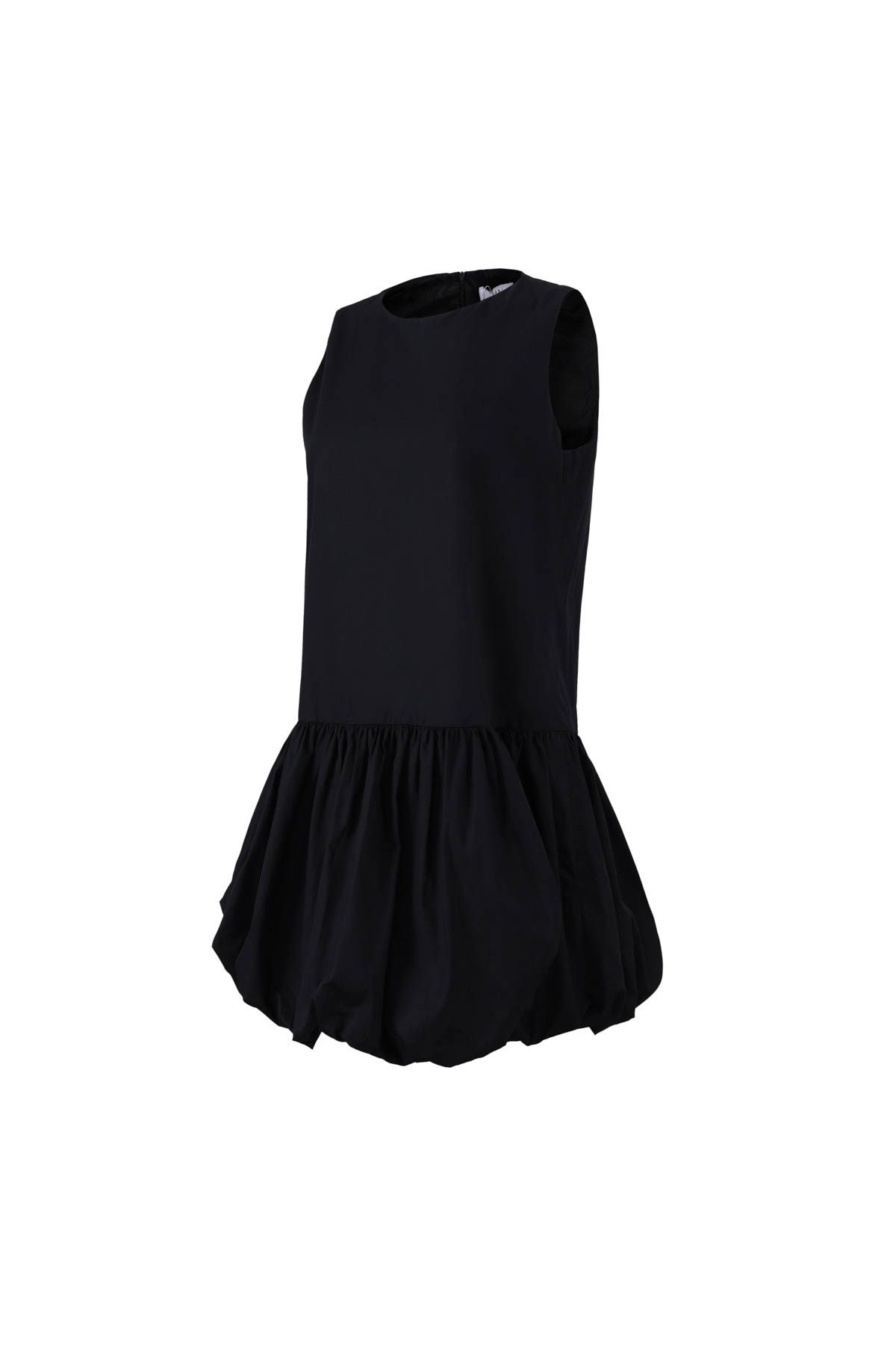 FDP33625 - Đầm dạo phố vải thô kate dáng bí cổ tròn không tay gấu váy phồng tạo kiểu - JAN.