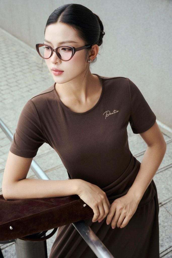 FDP33713 - tylekeo88 tv vải len dáng ôm cổ tròn tay cộc eo phối vạt tạo kiểu - tỷ lệ kèo 8899