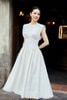 FDP33746 - Đầm dạo phố vải thô đũi dáng chữ A cổ tròn tay chờm eo đáp cạp bản to thời trang khoá thân sau - PANTIO