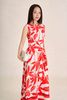 FDP33776 - Đầm dạo phố vải thô đũi dáng suông cổ tròn eo váy phối vạt thắt tạo kiểu - PANTIO