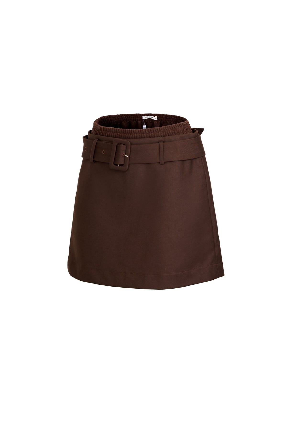 FJN5734 - Chân váy ngắn dạo phố vải kaki dáng chữ A cạp chun có đai lưng tạo kiểu - JAN.