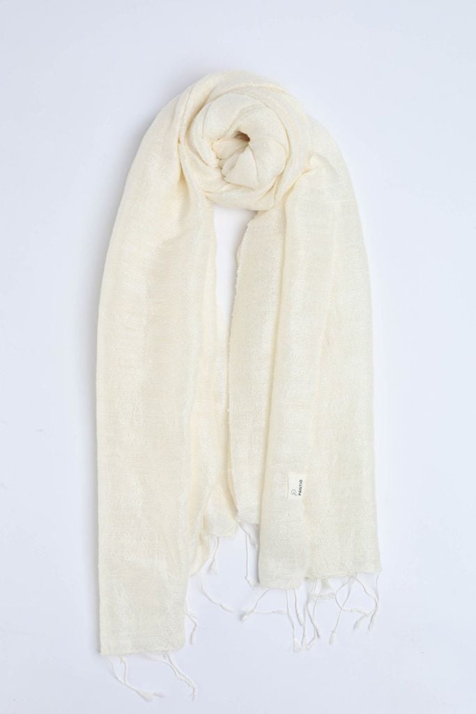 FKO128 - Khăn thời trang cao cấp chất liệu tơ tằm dáng dài có tua rua trang trí - PANTIO