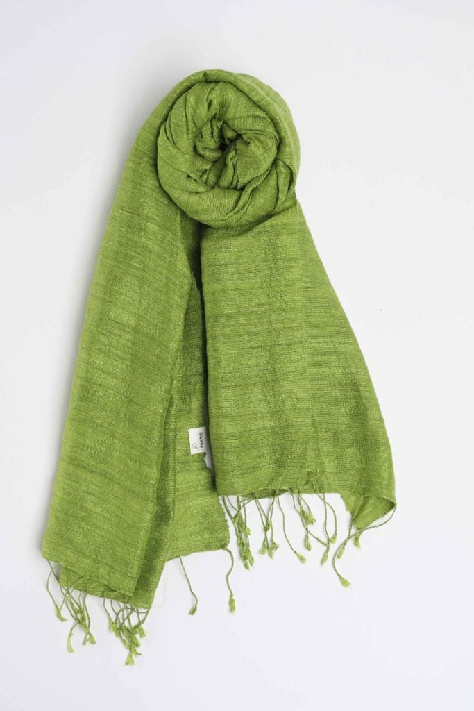 FKO128 - Khăn thời trang cao cấp chất liệu tơ tằm dáng dài có tua rua trang trí - PANTIO