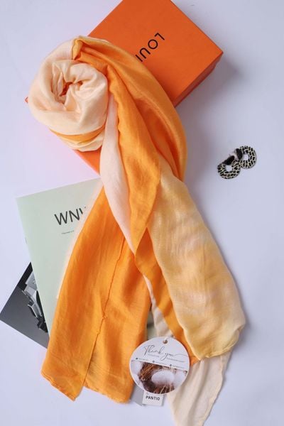 FKO129 - Khăn thời trang cao cấp dáng dài chất liệu tơ tằm màu ombre - PANTIO