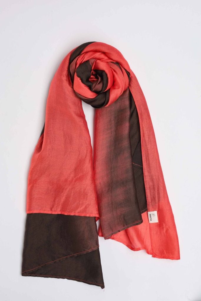 FKO129 - Khăn thời trang cao cấp dáng dài chất liệu tơ tằm màu ombre - PANTIO