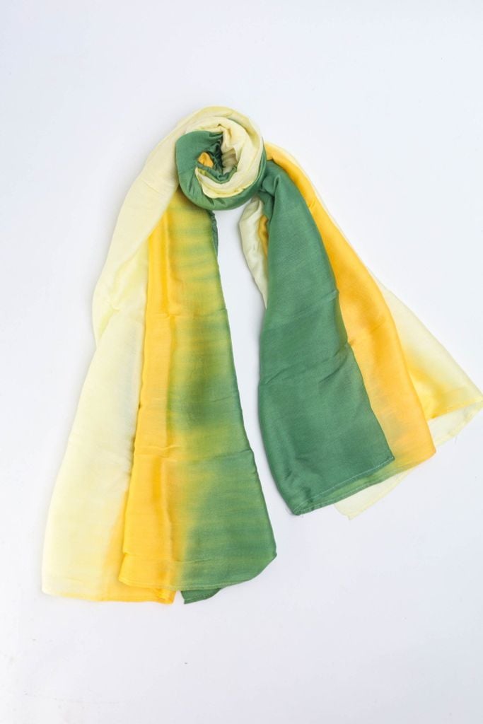 FKO129 - Khăn thời trang cao cấp dáng dài chất liệu tơ tằm màu ombre - PANTIO