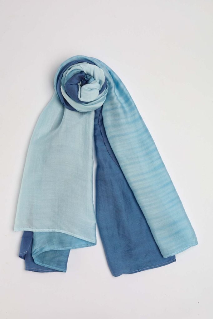 FKO129 - Khăn thời trang cao cấp dáng dài chất liệu tơ tằm màu ombre - PANTIO