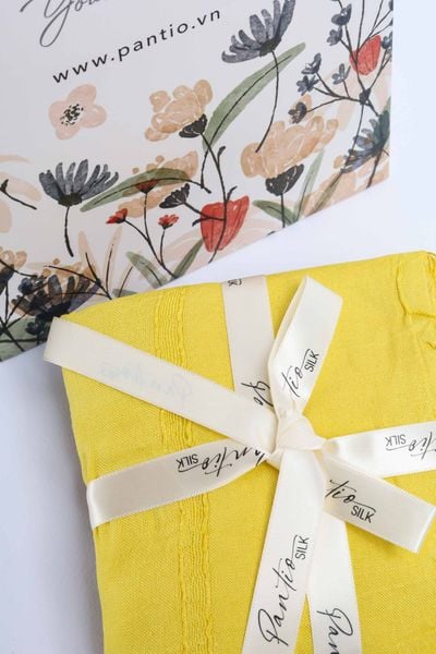 FKO130 - Khăn thời trang cao cấp chất liệu lanh tơ trơn màu có tua rua trang trí - PANTIO