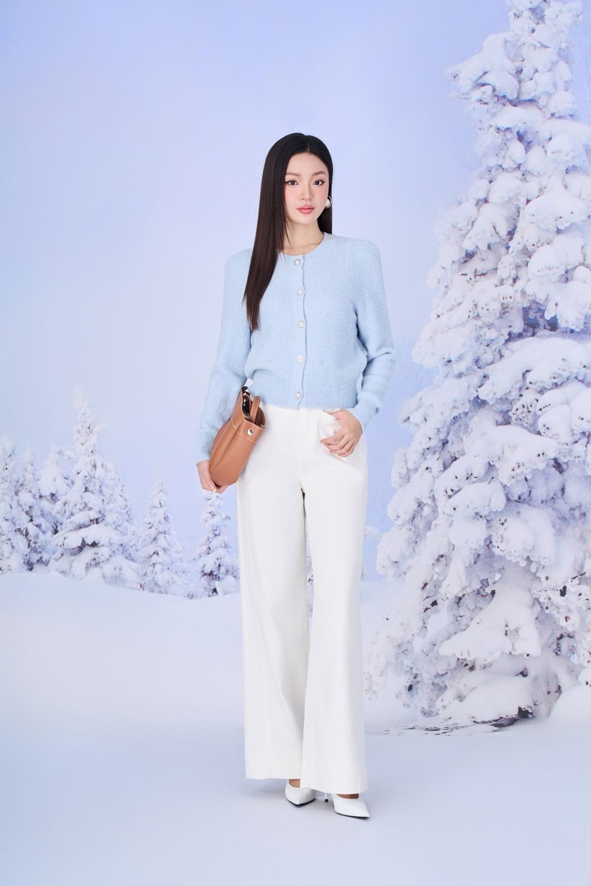 FQB202 - Quần jean dạo phố vải denim dáng suông ống rộng phối đường gân thời trang khoá thân trước - PANTIO