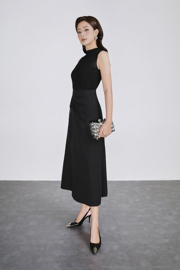 FOL549 - Áo len cao cấp vải len dáng ôm co giãn cổ cao không tay thời trang - PANTIO