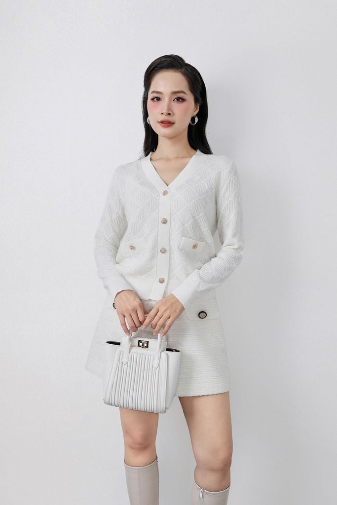 FQN7377 - Quần short vải dạ len dáng suông hai bên quần có túi đính khuy đá cao cấp - PANTIO