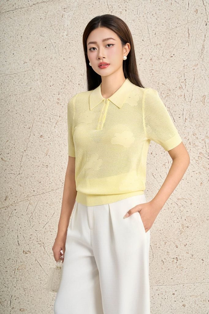 FQD91158 - Quần dài công sở vải thô dày dáng suông ống đứng thân phối ly bung tạo kiểu khoá thân trước - PANTIO