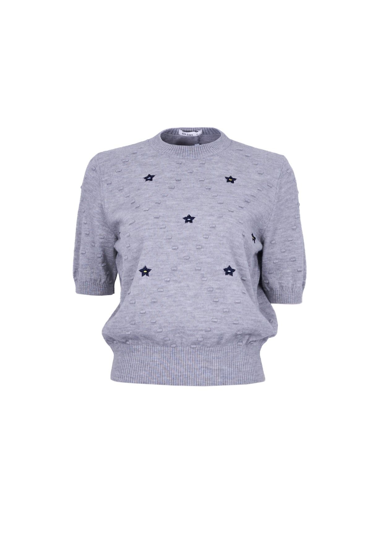 FOL596 - Áo len cao cấp cổ tròn tay lỡ thân áo hoạ tiết thời trang gấu áo bo chun ôm tạo kiểu - JAN.