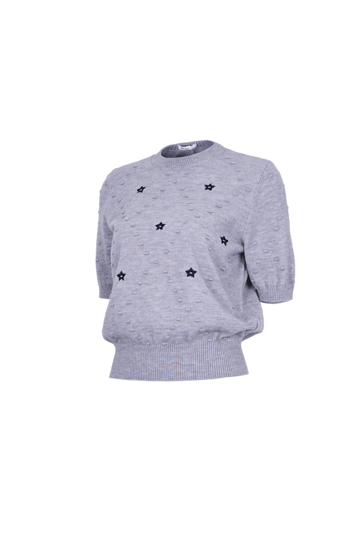 FOL596 - Áo len cao cấp cổ tròn tay lỡ thân áo hoạ tiết thời trang gấu áo bo chun ôm tạo kiểu - JAN.