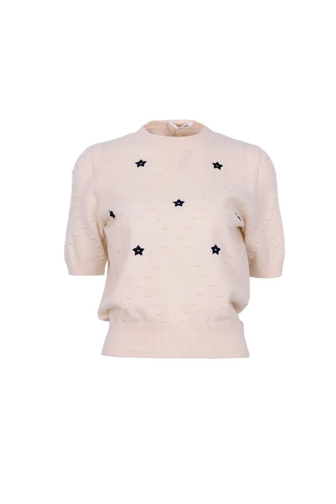 FOL596 - Áo len cao cấp cổ tròn tay lỡ thân áo hoạ tiết thời trang gấu áo bo chun ôm tạo kiểu - JAN.