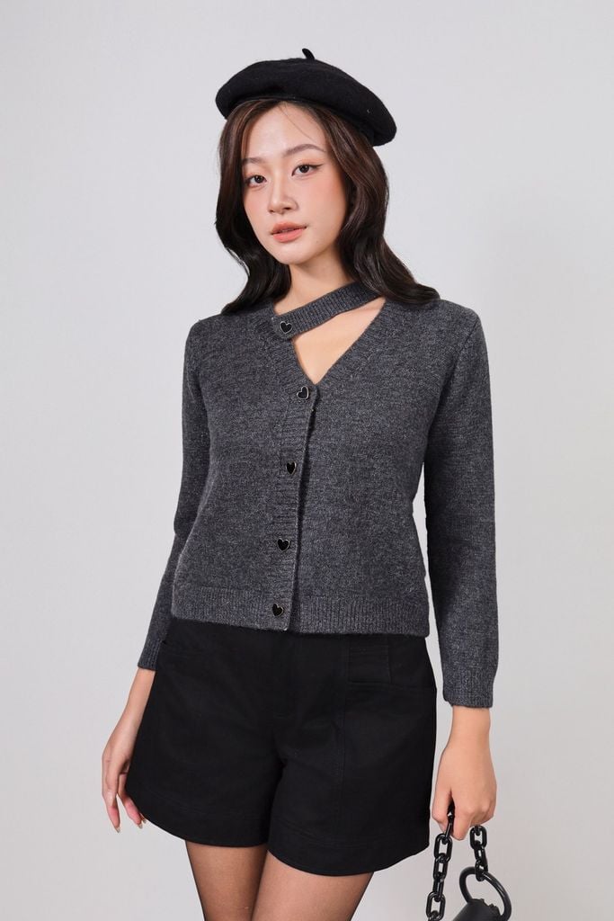 FQN3367 - Quần short vải kaki dáng A ống quần phối đường viền thời trang khoá thân trước - PANTIO