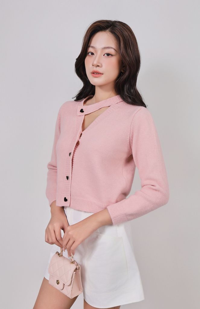 FQN3367 - Quần short vải kaki dáng A ống quần phối đường viền thời trang khoá thân trước - PANTIO