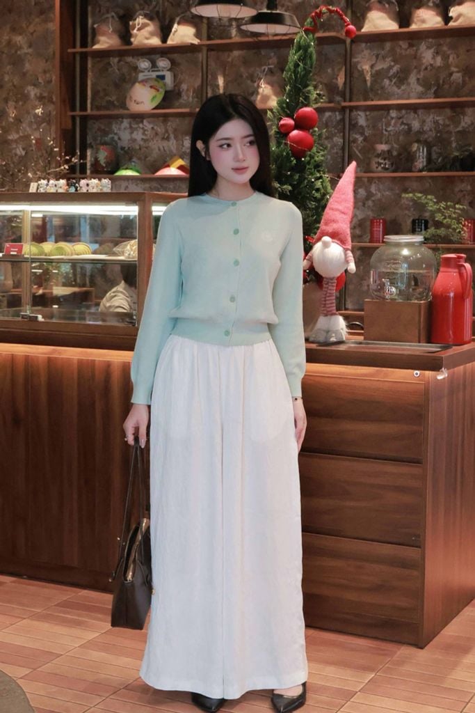 FQD31192 - Quần dài vải thô mỏng dáng suông ống rộng cạp chun co giãn - JAN.