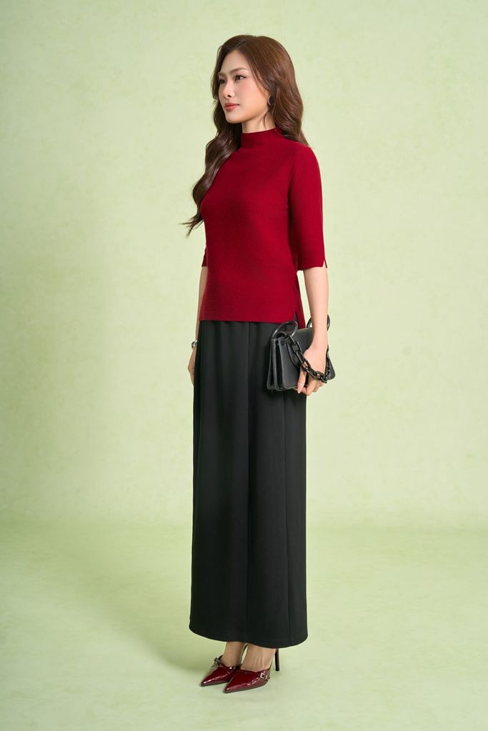 FOL655 - Áo len cao cấp dáng ôm cổ cao tay lửng thời trang - PANTIO