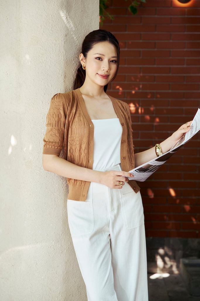 FQD51279 - Quần dài công sở vải denim dáng suông ống rộng cạp cao có túi tạo kiểu - PANTIO