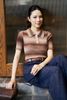 FQD51279 - Quần dài công sở vải denim dáng suông ống rộng cạp cao có túi tạo kiểu - PANTIO