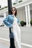 FVO055 - Áo khoác denim dạo phố cổ đức có túi hộp thân áo - PANTIO