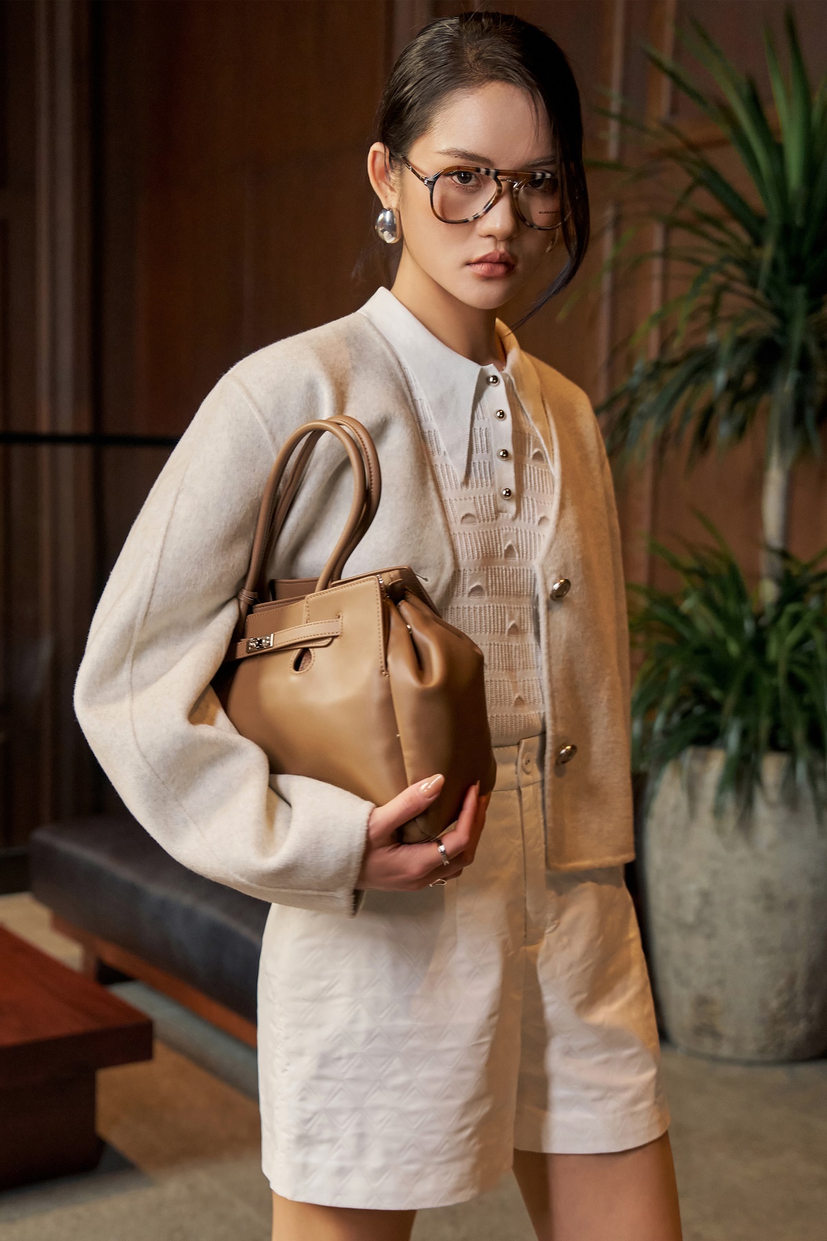 BQN93226 - Quần short vải gió dáng suông thời trang khoá thân trước - PANTIO