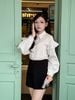FJN3766 - tylekeo88ax ngắn vải thô dáng chữ A cạp liền khoá thân sau - JAN.