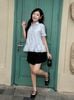 FJN3731 - Chân váy ngắn vải thun cotton dáng chữ A cạp chun co giãn thân váy xếp ly thời trang - JAN.