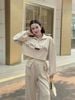 BAK93718 - Áo kiểu dạo phố vải thun cotton dáng croptop cổ bẻ phối khóa kim loại thân áo in hoạ tiết gấu bo chun ôm - JAN.