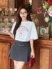 FAT3667 - Áo thun vải cotton dáng suông cổ tròn tay cộc thân áo in hoạ tiết thời trang - JAN.