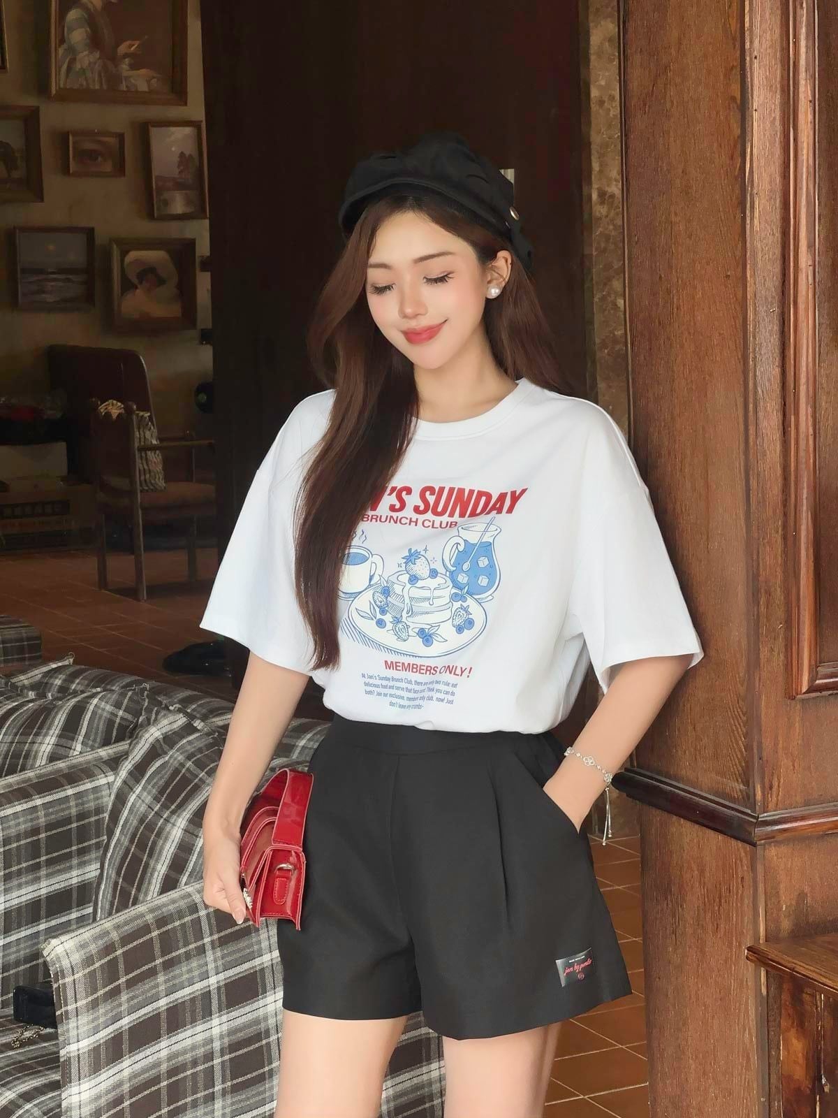 FAT3666 - Áo thun vải cotton dáng suông cổ tròn tay cộc thân áo in hoạ tiết thời trang - JAN.