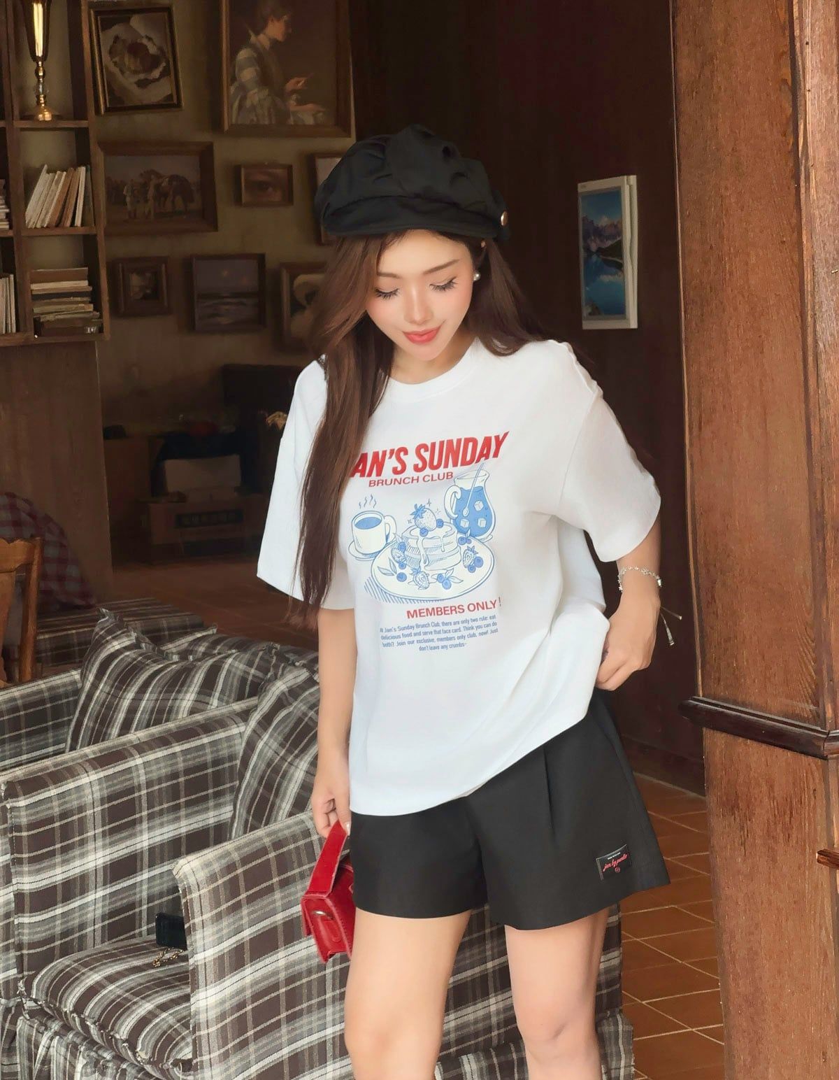 FAT3666 - Áo thun vải cotton dáng suông cổ tròn tay cộc thân áo in hoạ tiết thời trang - JAN.
