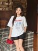 FAT3666 - Áo thun vải cotton dáng suông cổ tròn tay cộc thân áo in hoạ tiết thời trang - JAN.