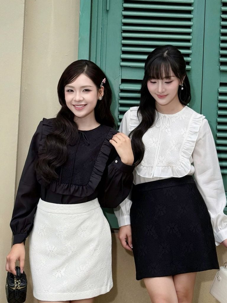 FJN3757 - tylekeo88ax ngắn vải ren hoa dáng suông khoá thân sau - JAN.