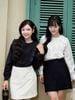 FJN3757 - tylekeo88ax ngắn vải ren hoa dáng suông khoá thân sau - JAN.