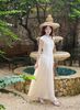 FDP33408 - tylekeo88 tv vải thô đũi dáng xoè cổ tròn xếp nhún vai chờm thân váy xếp ly bung tạo kiểu khoá thân sau - tỷ lệ kèo 8899