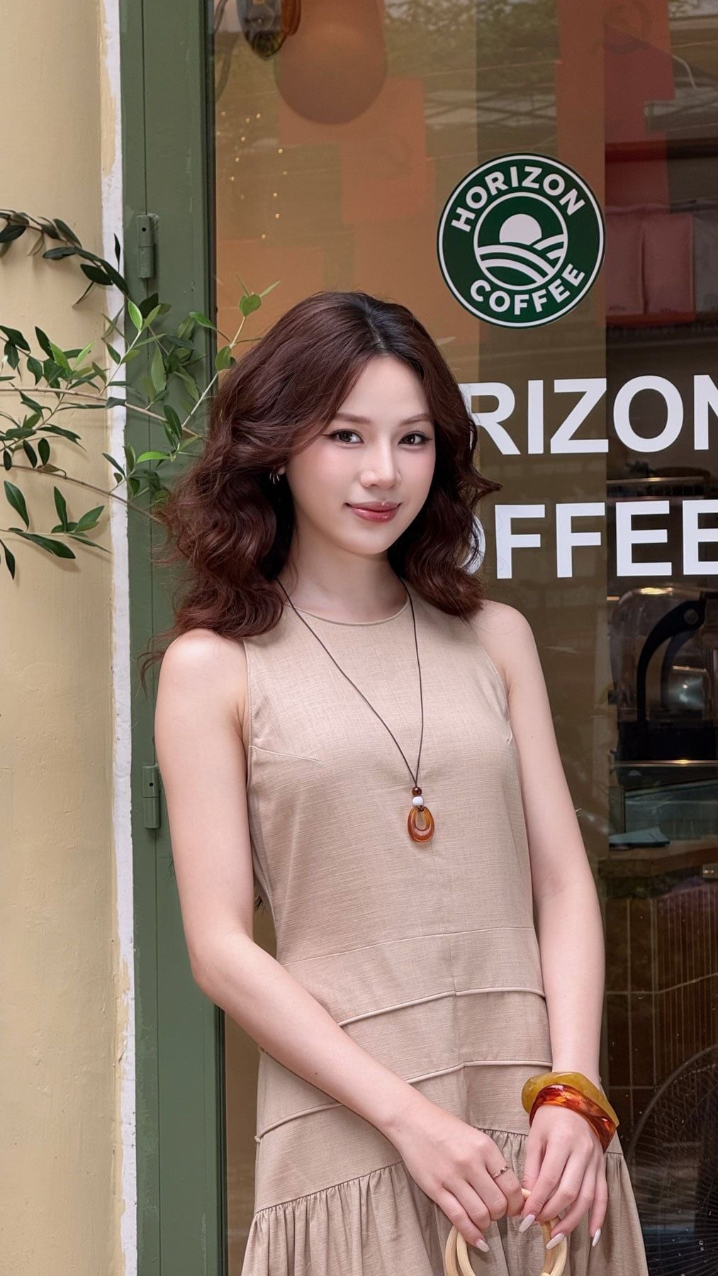 FDP33542 - tylekeo88 tv vải linen dáng A xòe cổ tròn không tay thân váy xếp nhún tạo xoè khoá thân sau - tỷ lệ kèo 8899