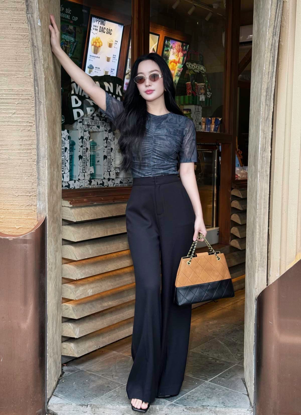 FAT3471 - tylekeo88 tv dệt kim vải lưới dáng ôm cổ tròn tay ngắn thời trang - tỷ lệ kèo 8899